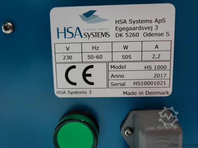 Printing machine HSA systems HS1000 mailtisch mit inkjet