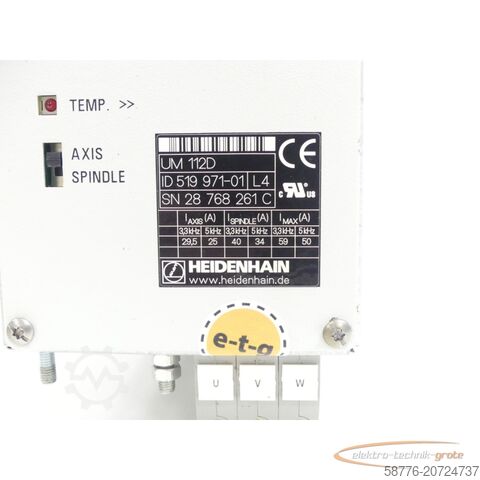 Component Heidenhain UM 112D Id. 519 971-01 SN:28768261C - generalüberholt mit 3 Monaten Gewährleistung-