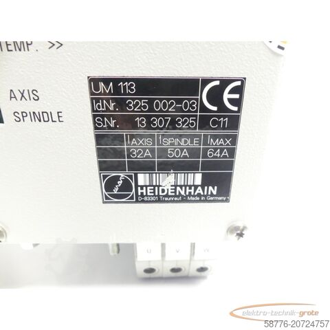 Component Heidenhain UM 113 ID 325 002-03 SN13307325 generalüberholt mit 3 Mon. Gewährl.