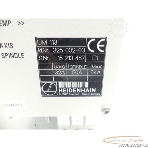 Component Heidenhain UM 113 ID 325 002-03 SN15213487 generalüberholt mit 3 Mon. Gewährl.