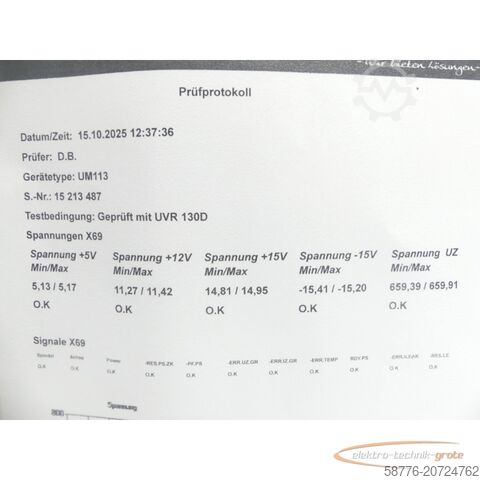 Component Heidenhain UM 113 ID 325 002-03 SN15213487 generalüberholt mit 3 Mon. Gewährl.