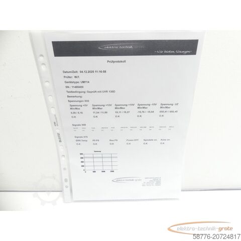 Component Heidenhain UM 114 ID 325 005-12 SN:11485409 generalüberholt mit 3 Mon. Gewährl.