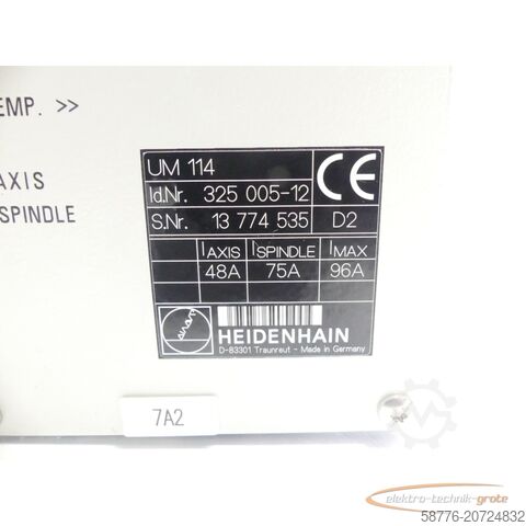 Component Heidenhain UM 114 ID 325 005-12 SN13774535 generalüberholt mit 3 Mon. Gewährl.