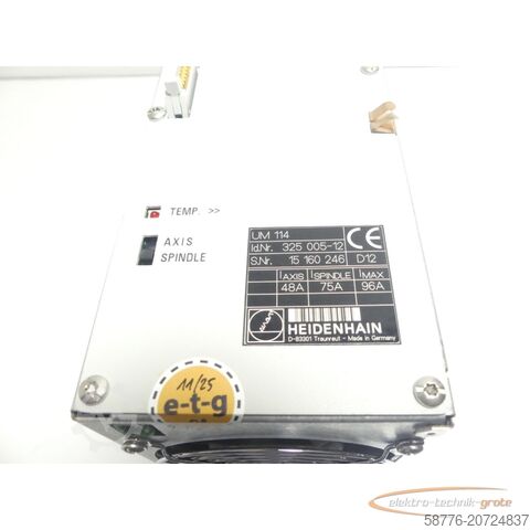 Component Heidenhain UM 114 ID 325 005-12 SN15160246 generalüberholt mit 3 Mon. Gewährl.