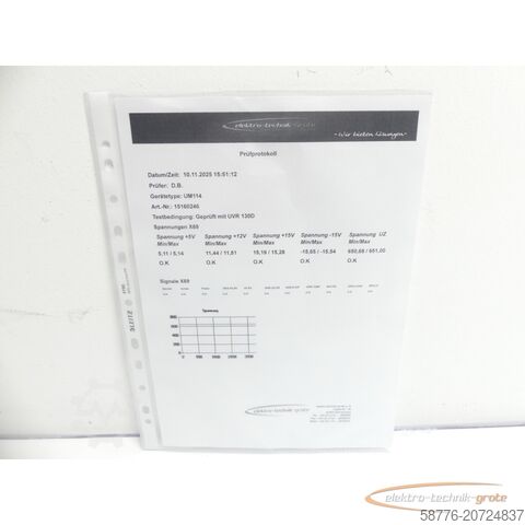 Component Heidenhain UM 114 ID 325 005-12 SN15160246 generalüberholt mit 3 Mon. Gewährl.