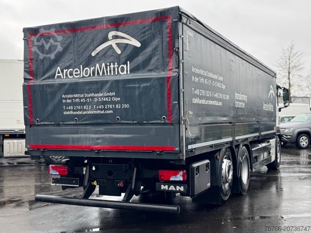 LKW mit Pritsche & Plane MAN TGS 26.460 L / LENKACHSE / STAHLPRITSCHE