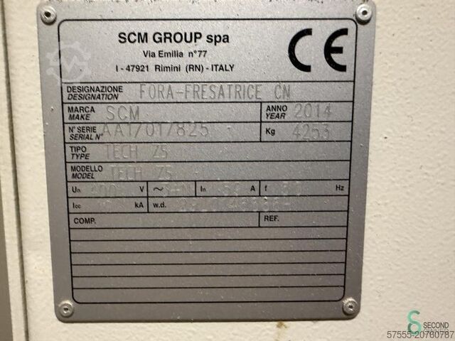 CNC Horizontal Bearbeitungszentren  SCM Tech Z5 2014 SCM Tech Z5