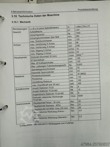 CNC-Drehmaschine SPINNER TC 32-MC