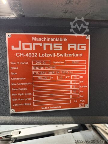 Schwenkbiegemaschine Jorns Eco-Bend-125SW-SM-CNC50-6.4