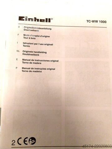 Drechselbank / Drehmaschine EINHELL TC - WW 1000