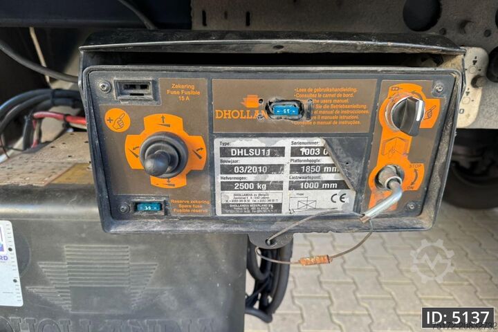 Schiebeplanen Pacton TBD.2 / DHOLLANDIA 2500kg / Steering axle