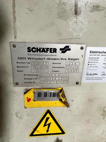 Plate rolling machine SCHÄFER SRMVHY