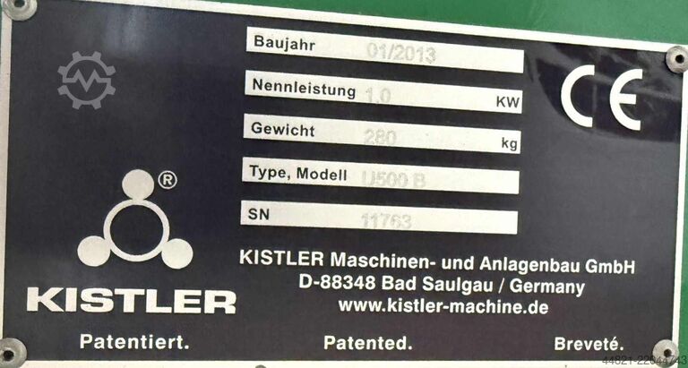 Vessel turning unit KISTLER U 500 B