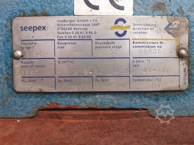 Progressing cavity pump Seeped BN10 Seepex BN10
