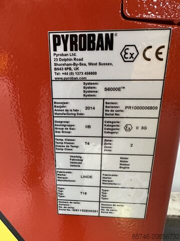 T 18 * DEMO !! Pyroban EX 3G / Zone 2 * RAVAS !! NEUE Batterie !! LINDE T 18 * DEMO !! Atex Pyroban EX 3G / Zone 2 * RAVAS  !! NEW battery !!