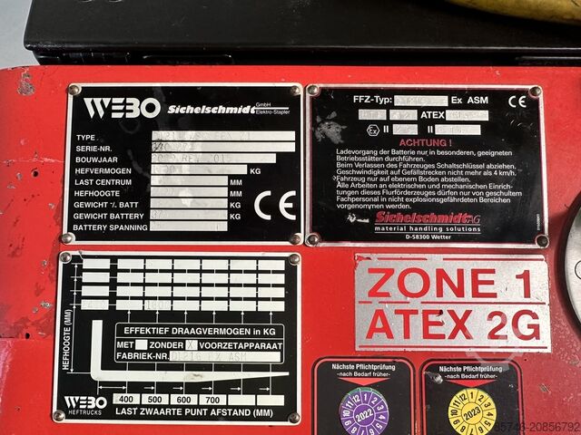 D 1216 ASM - Atex EX 2G / Zone 1 !! NEUE Batterie !! SICHELSCHMIDT D 1216 ASM - Atex EX 2G / Zone 1  !! NEW battery !!