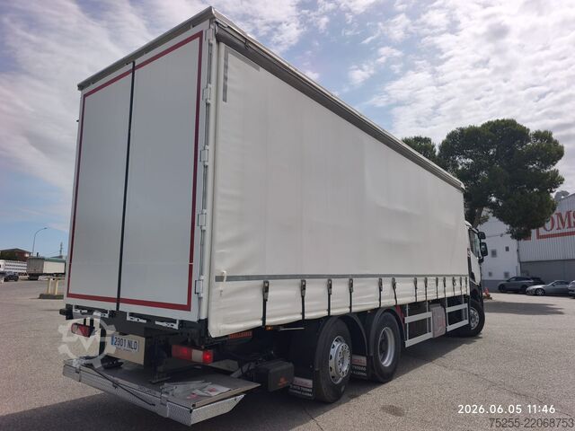 Flatbed truck with tarp RENAULT 26.380 C 6X2 EURO 6
