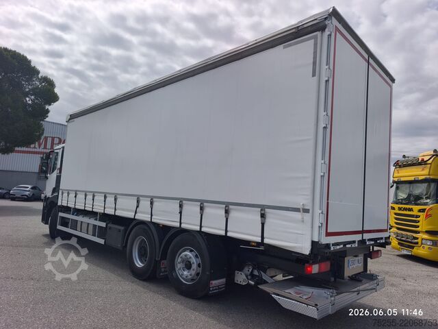 Flatbed truck with tarp RENAULT 26.380 C 6X2 EURO 6