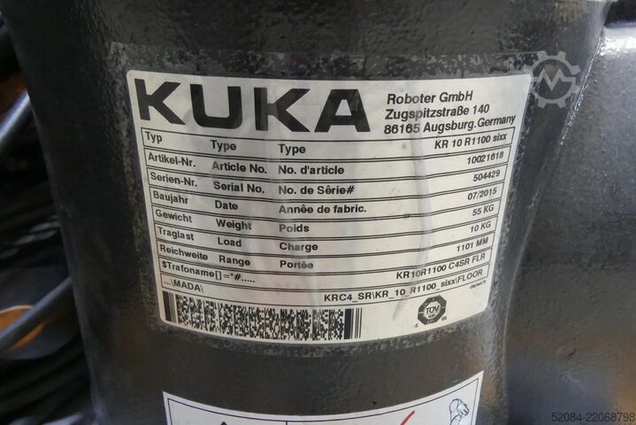 KUKA industrial robot + KR C4 controller Kuka KR 10 R 1100 sixx
