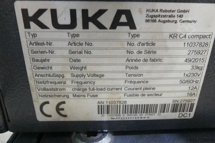 KUKA industrial robot + KR C4 controller Kuka KR 10 R 1100 sixx