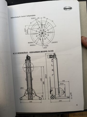 Schweißdrehtisch,Drehtisch,Positionierer Sideros, Hywema,Siegmund 4 Tonnen SLC 40 Säulenhubdrehvorrichtung