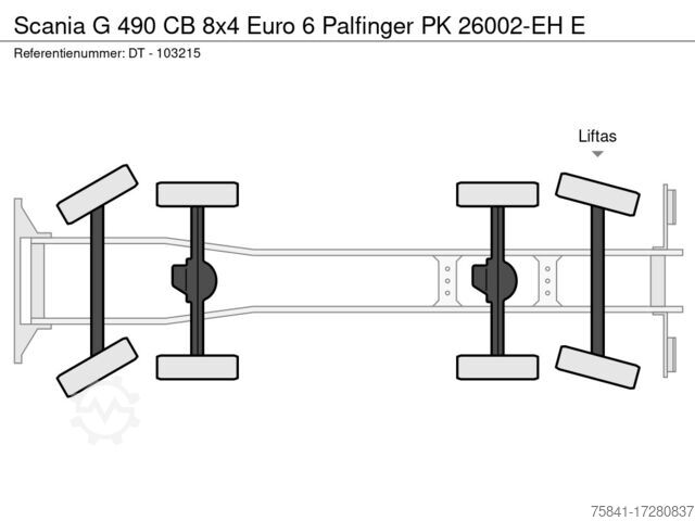 Crane Scania G 490 CB 8x4 Euro 6 Palfinger PK 26002-EH E