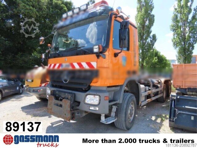 Roll-off tipper truck Mercedes-Benz Actros 2641 L 6x4/4, Winterdienstausstattung,