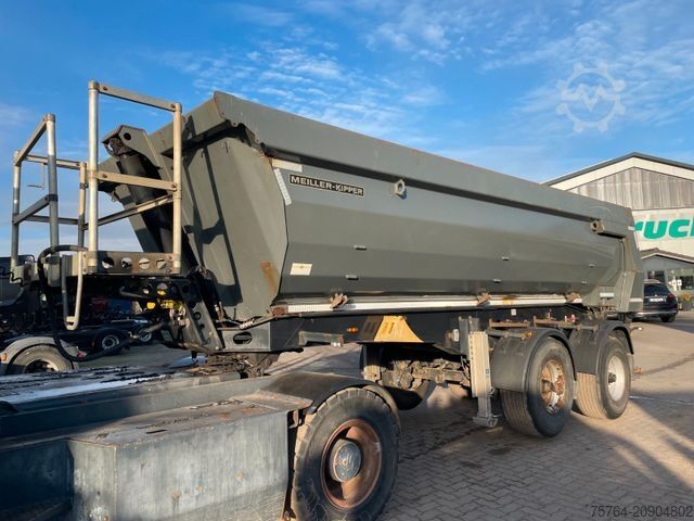 Tipper semitrailer MEILLER 20m³Kurz Kippauflieger / HYDRAULISCHE KLAPPE/