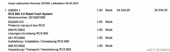 Retail Cash System RCS 800 3.0