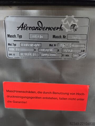 Meat processing machine Fleischwolf Alexanderwerk HN 130