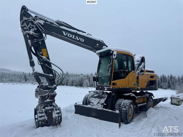 Wheel excavator Volvo EW160D wheeled excavator with elevating cab and so