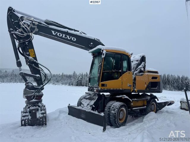 Wheel excavator Volvo EW160D wheeled excavator with elevating cab and so