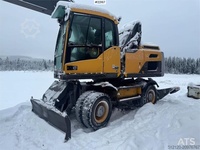Wheel excavator Volvo EW160D wheeled excavator with elevating cab and so
