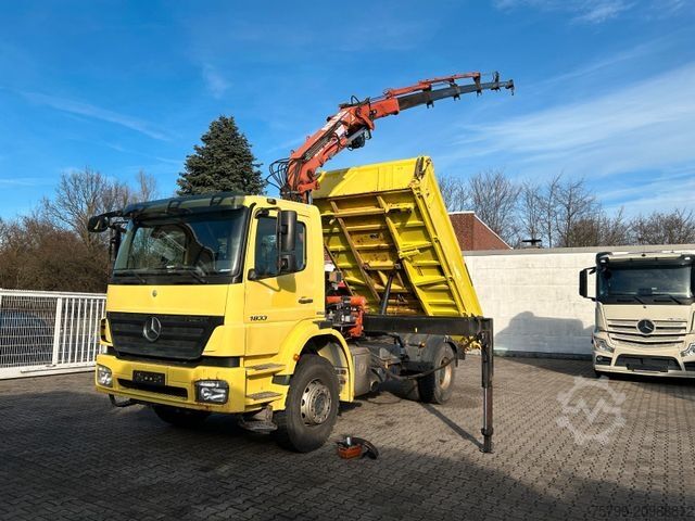 Tipper truck MERCEDES-BENZ 1833 Axor 3Skipper + ATLAS Kran + Seilwinde 4x2
