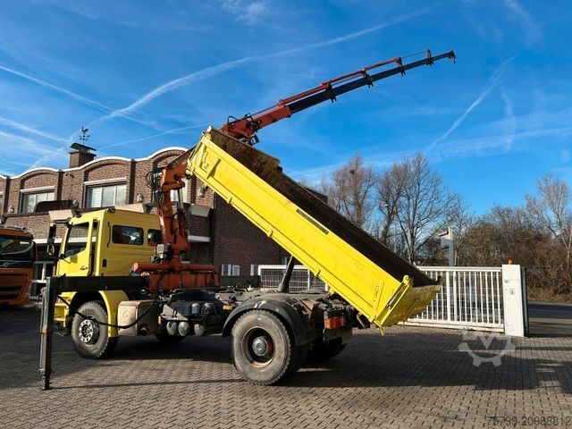Tipper truck MERCEDES-BENZ 1833 Axor 3Skipper + ATLAS Kran + Seilwinde 4x2