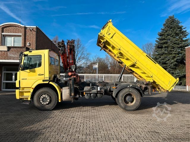 Tipper truck MERCEDES-BENZ 1833 Axor 3Skipper + ATLAS Kran + Seilwinde 4x2
