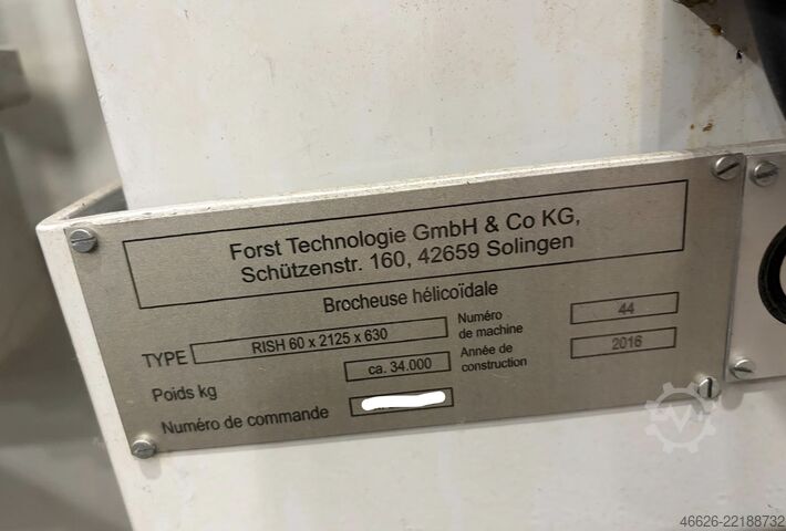 Drallräummaschine Forst RISH 60 x 2125 x 630