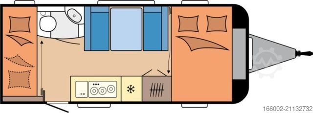 Wohnwagen HOBBY Excellent Edition 490 KMF Garagenklappe