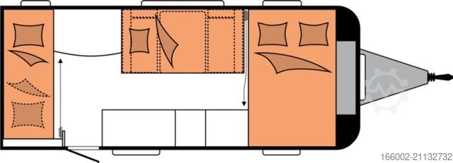 Wohnwagen HOBBY Excellent Edition 490 KMF Garagenklappe