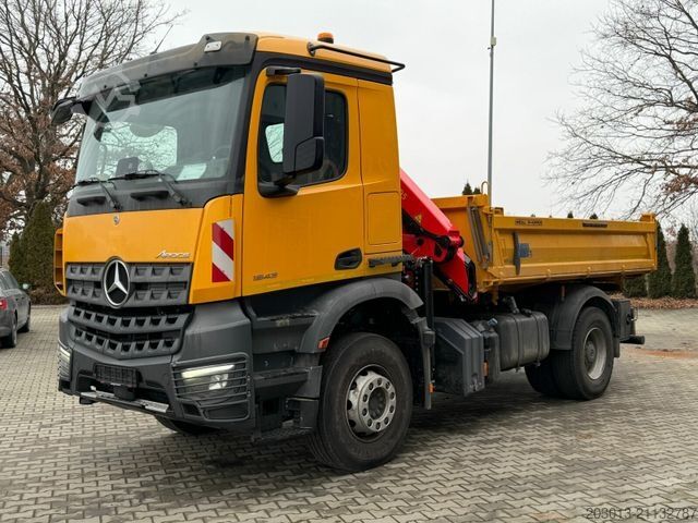 Kipper LKW MERCEDES-BENZ AROCS 1843 4x2 Kipper Kran Palfinger PK12.501
