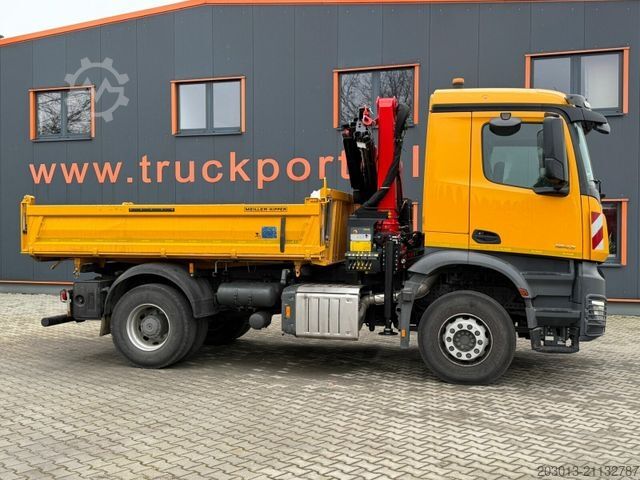 Kipper LKW MERCEDES-BENZ AROCS 1843 4x2 Kipper Kran Palfinger PK12.501