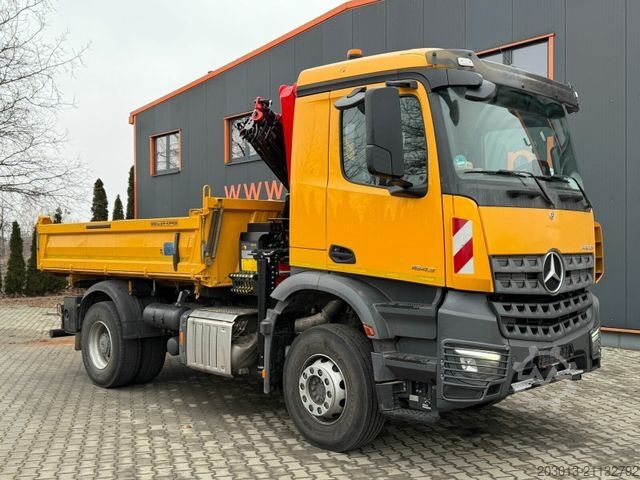 Autokran MERCEDES-BENZ AROCS 1843 4x2 Kipper Kran Palfinger PK12.501