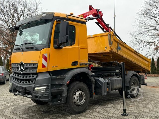 Autokran MERCEDES-BENZ AROCS 1843 4x2 Kipper Kran Palfinger PK12.501