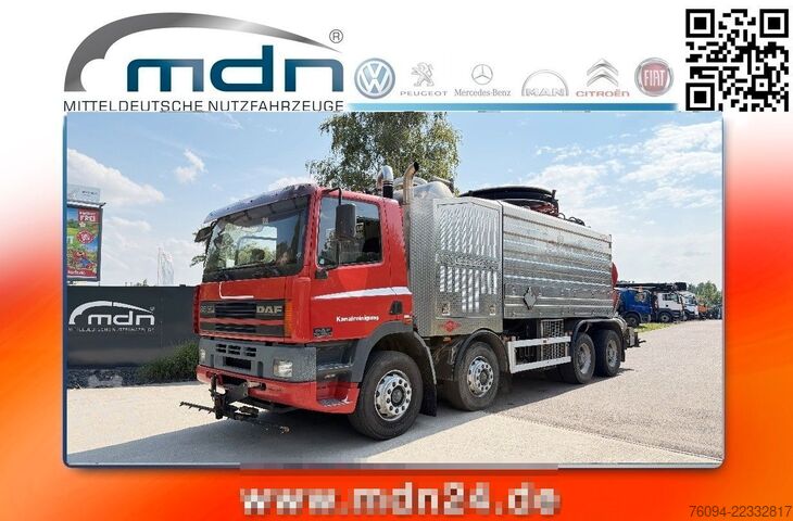 Vacuum tank truck DAF CF 85.430 8x4 Saug-Druck Kombispüler