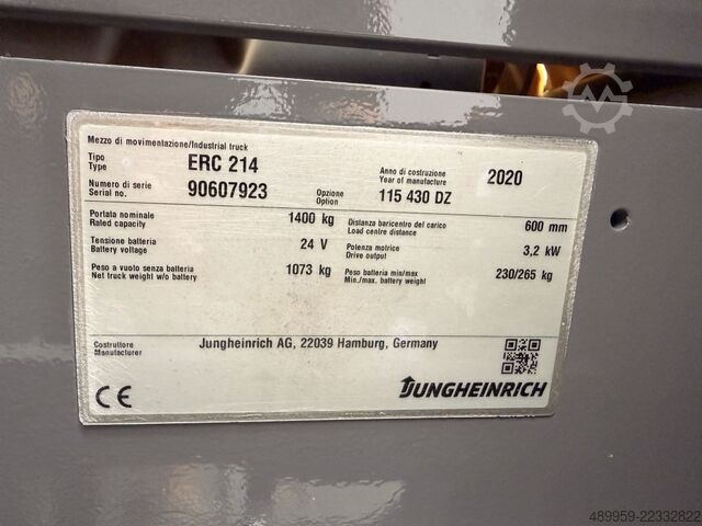 High Lift stacker Jungheinrich ERC 214