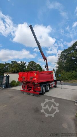 Roll-off tipper truck MERCEDES-BENZ Arocs 2532 6x2 Kipper Bordmatik KRAN Abrollkippe