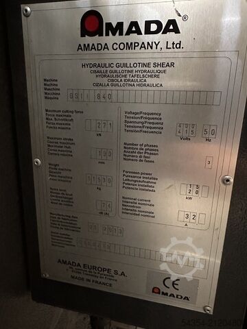 Tafelschere (2013) Amada GS11 840