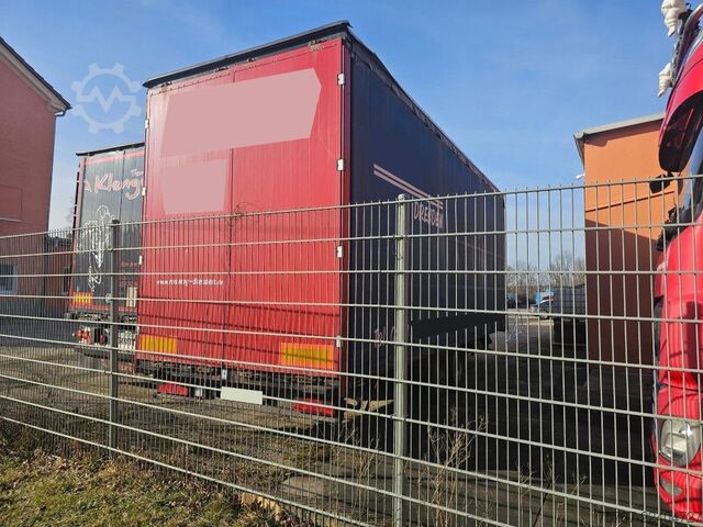 Flatbed truck with tarp SCANIA G410 Volumen, Edscha, Hubdach+Tandemhänger