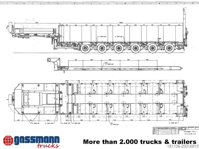 Tieflader-Sattelauflieger Goldhofer STZ-L 6-67/80 A, 6 Achsen, 86.000kg Ges.-Gew.