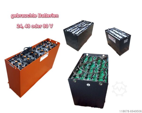 24,48 oder 80 V gebrauchte Staplerbatterie 